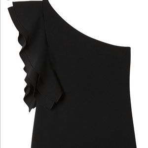 Banana Republic One Shoulder Black Top